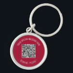 QR Code Your Special Message Surprise Keychain<br><div class="desc">Choose Colours and Font - Your Special QR Code Info and Custom Text Personalised Modern Gift - Add Your QR Code - Image or Logo - photo / Text - Name or other info / message - Resize and Move or Remove / Add Elements - Image / Text with Customisation...</div>