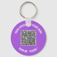 QR Code Your Surprise Message Keychain Gift 