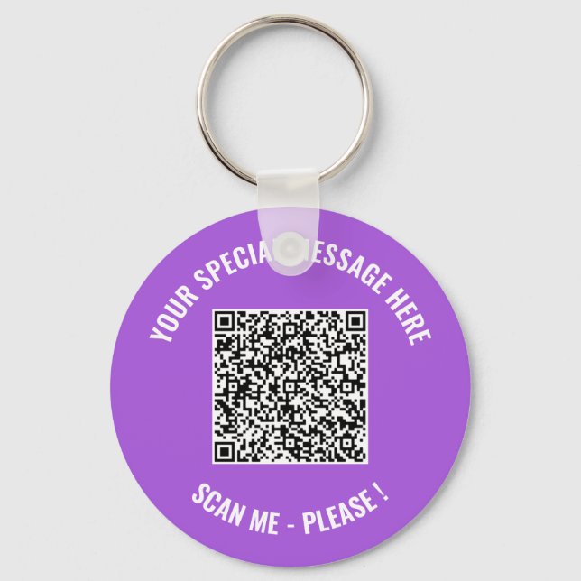 QR Code Your Surprise Message Keychain Gift  (Front)