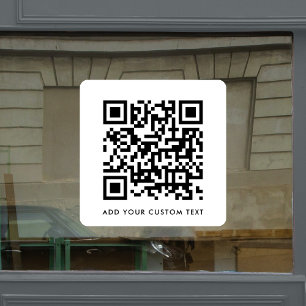 QR Code Your Text Modern Minimalist Simple White