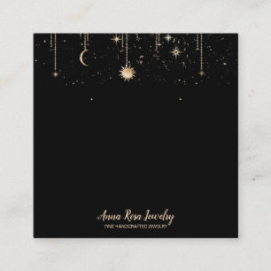 *~* QR Cosmic Celestian Moon Jewellery Earring Square Business Card