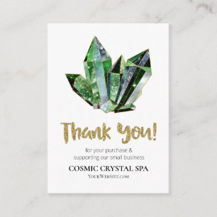*~* QR COSMIC CRYSTAL Review THANK YOU AP8 LOGO Enclosure Card
