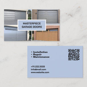 QR Garage Door Business Card