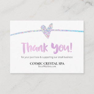 *~* QR Holo RAINBOW - THANK YOU LOGO AP8 Review Enclosure Card