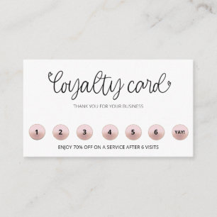 *~* QR LOGO Rewards Hearts Thank you Loyalty Card