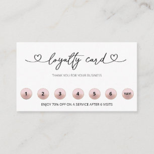 *~* QR LOGO Rewards Hearts Thank you Loyalty Card