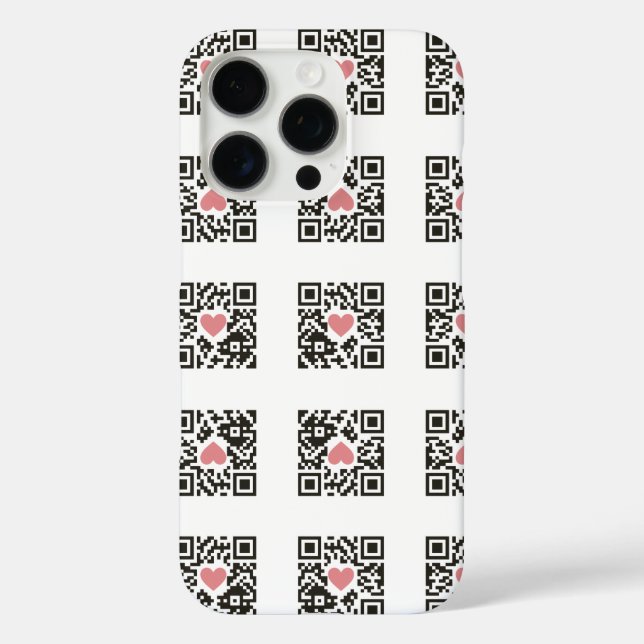 QR Love Code Case-Mate iPhone Case (Back)