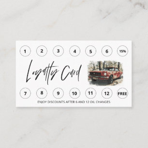 *~* QR Lube Car Wash - LOGO Rewards Thank you Auto Loyalty Card