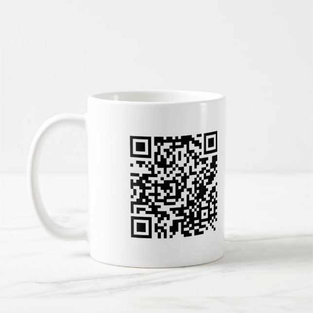 "QR me SAFE" red mug (Left)