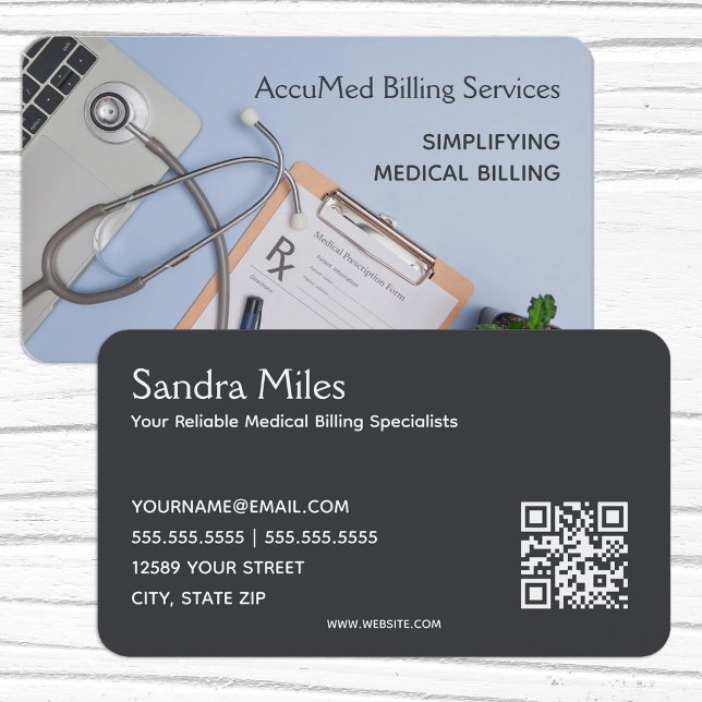 QR Medical Billing Business Card (QR Medical Billing Business Cards)