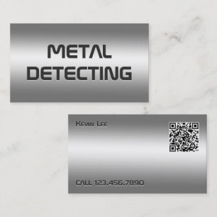 QR Metal Detector Business Card