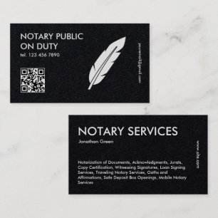 QR Notary Public Business Card