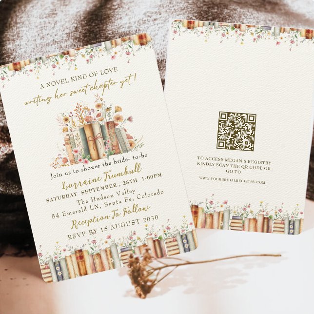 QR Novel Kind of Love New Chapter Bridal Shower  Invitation (Creator Uploaded)
