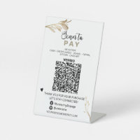 *~* QR PAY - Tabletop Table Tent Pedestal Sign