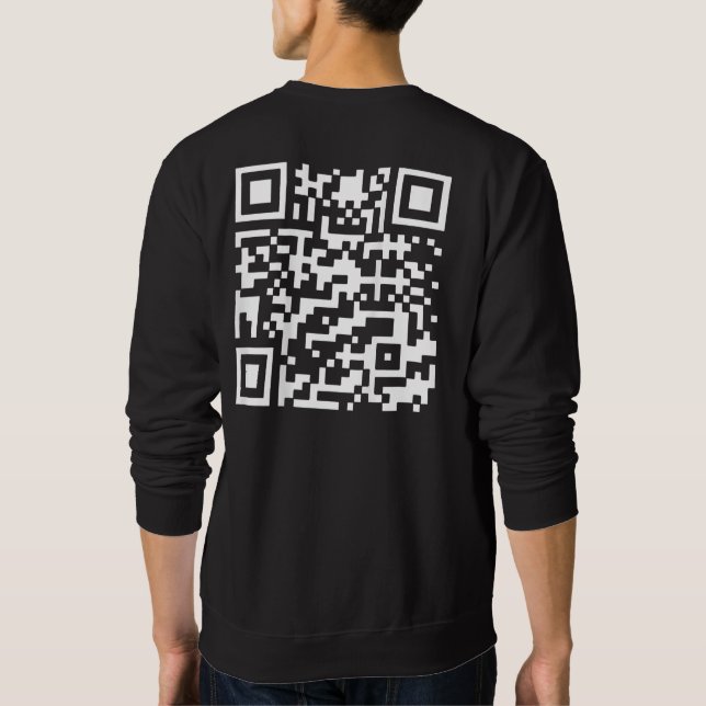 QR President Trump 45/47 Christmas Dancing Code Sweatshirt (Back)