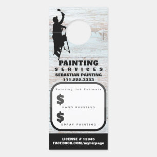 *~* QR Quote Estimate Home Painting Exterior Door Hanger