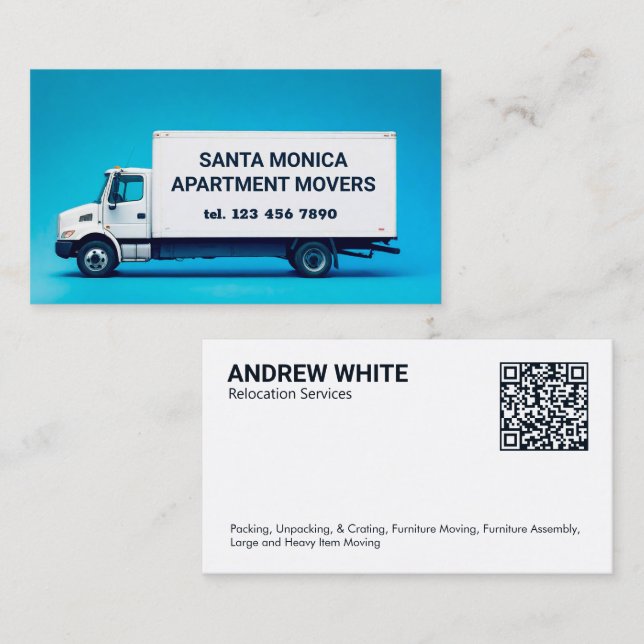 QR Relocation Movers Business Card (Front/Back)