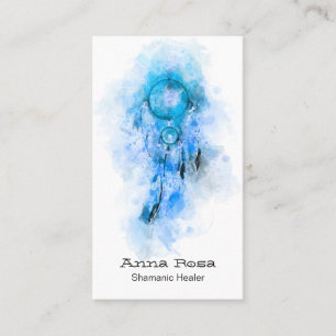 *~ QR Sacred Shamanic Dream Catcher Tribal Shaman  Business Card