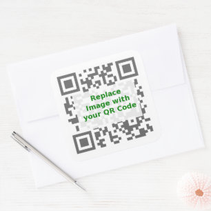 QR Scan Code - Promote Your Message Anywhere Square Sticker