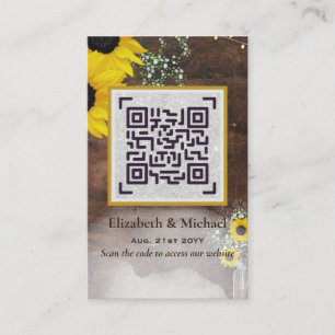 QR Scanning Code RSVP Wedding Details Enclosures Business Card