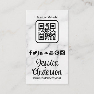 Qr   Social Media Icons   Marketing Business Card