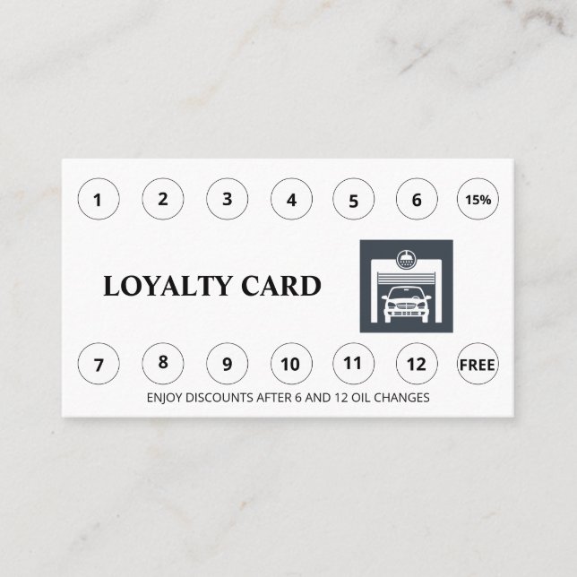 *~* QR Thank You Rewards Car Wash LOGO Minimal Loyalty Card (Front)