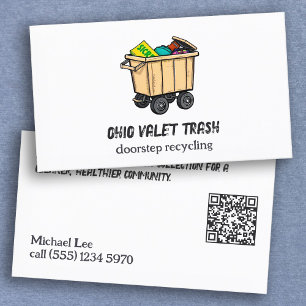 QR Trash Valet Business Card