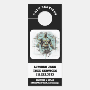 *~* QR Tree Services Muscular Man Door Door Hanger