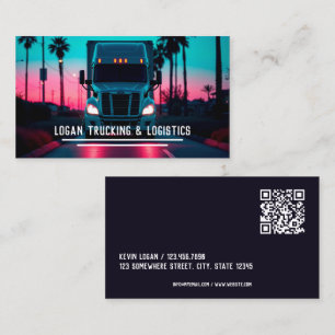 QR Trucking Logistics Business Card