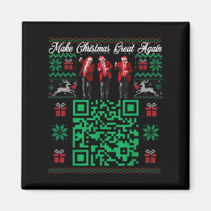 Qr Trump Dance Code Santa Trump Make Christmas Gre Magnet