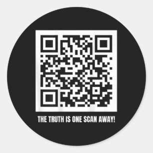 Qr Trump Dancing Code Merch Uni-adult , Black, Classic Round Sticker