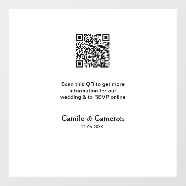 QR WEDDING WEBSITE add photoname date black white  (Sheet)