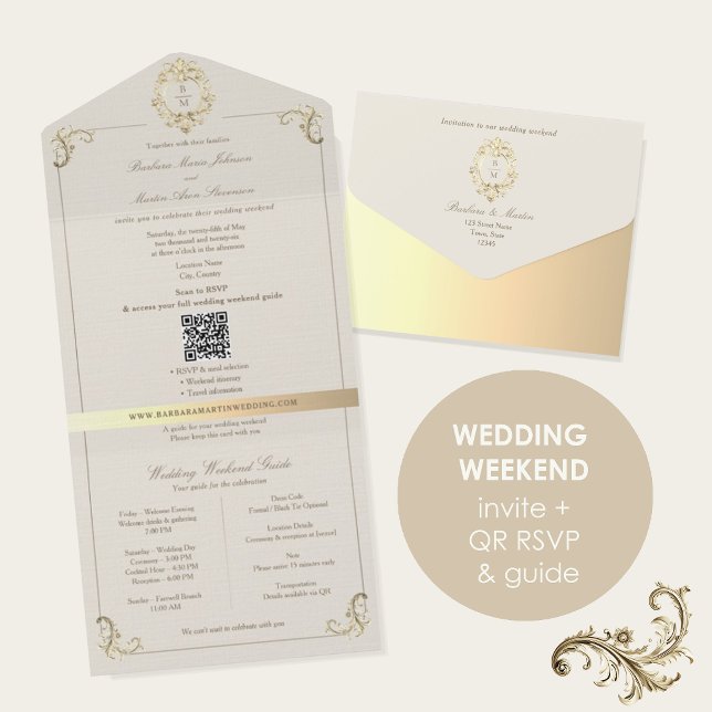 QR Wedding Weekend Guide All In One Invitation (Creator Uploaded)