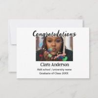 QR white black photo classic eleg graduation