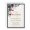 QRCode Navy Blue Burgundy Floral Watercolor Script