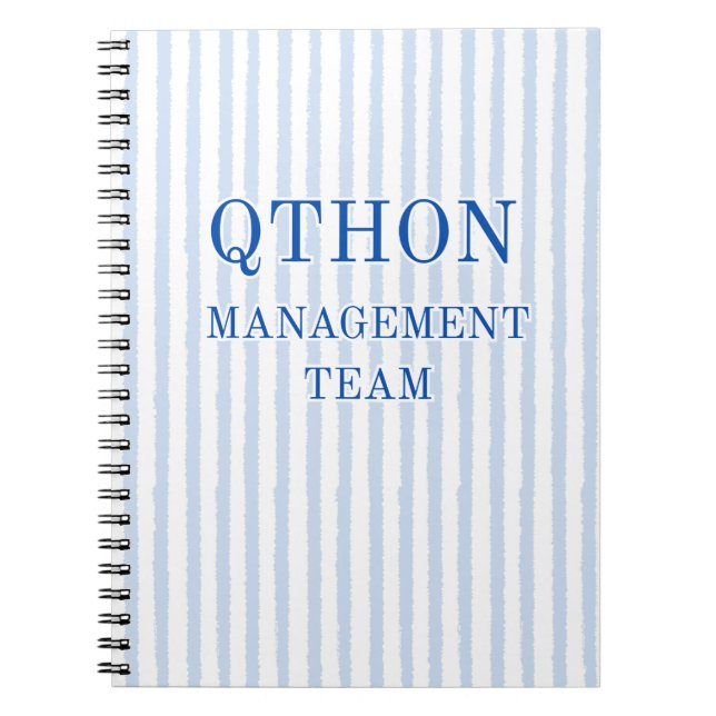 QTHON Management Team Notebook (Front)