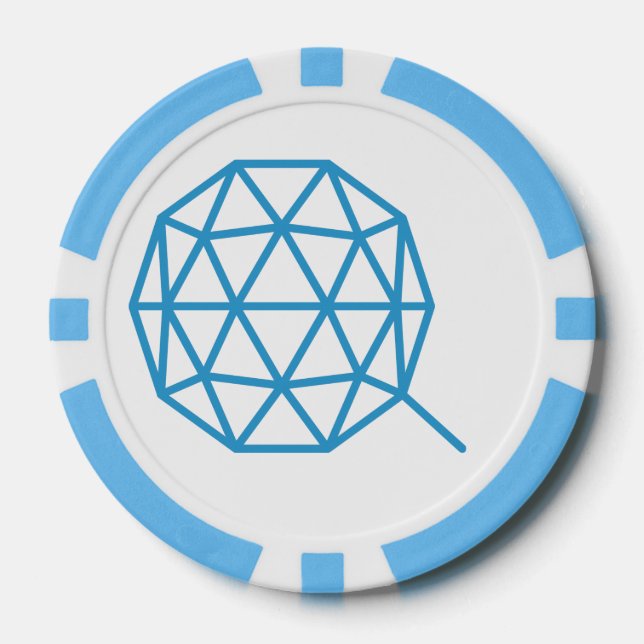 QTUM Cryptocurrency Clay Poker Chip (Front)