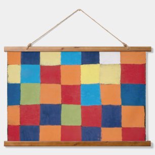 "Qu 1" colour chart (1930) painting by Paul Klee Hanging Tapestry