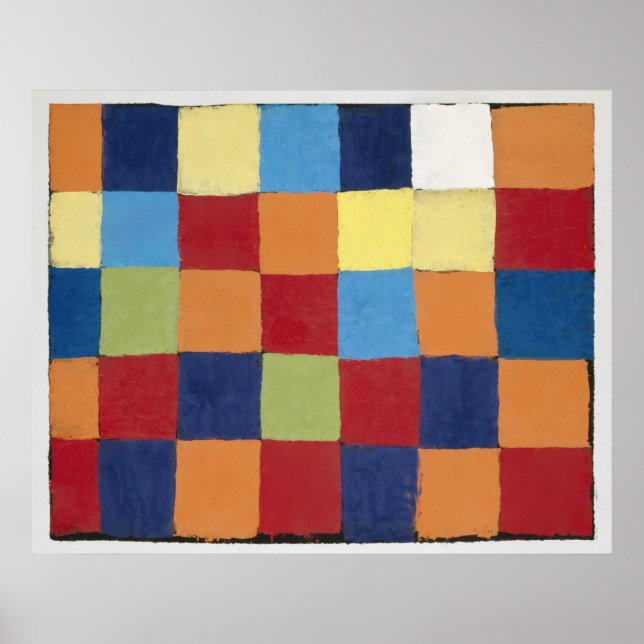 "Qu 1" colour chart (1930) Paul Klee.  (Front)