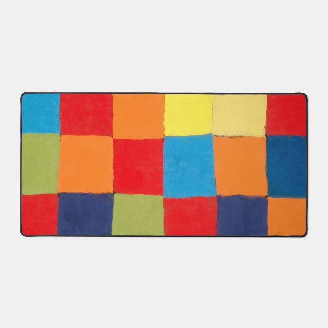 Qu 1 Colour Chart by Paul Klee   Desk Mat (Front)