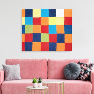 "Qu 1" Colour Chart Paul Klee Canvas Print