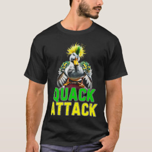 Quack Attack By Angry White Green And Yellow Duck T-Shirt