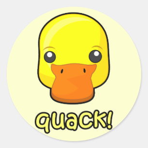Quack! Duck Classic Round Sticker