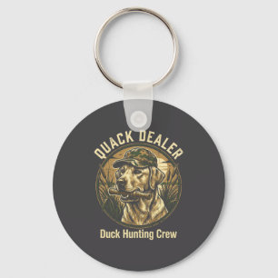 Quack Er Funny Duck Hunting Labrador Retriever Dog Key Ring