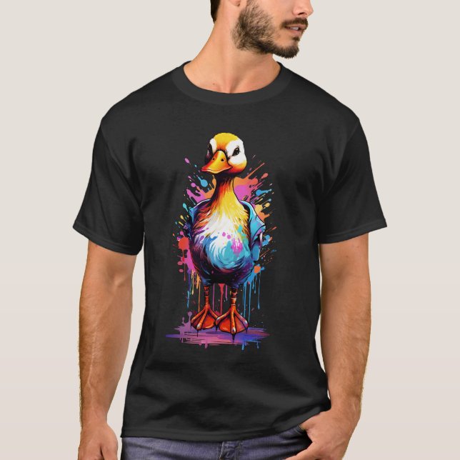 Quack in Style: Discover Our Cool Duck T-Shirt (Front)
