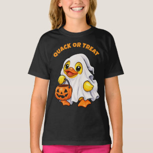 Quack or Treat Ghost Rubber Duck Halloween T-Shirt