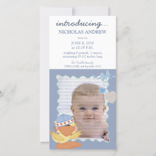 Quack Quack Baby Birth Announcement ::: 01