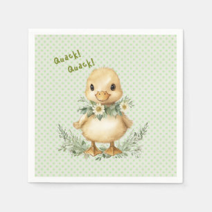 Quack! Quack! Says the Duck! Baby Shower Napkin