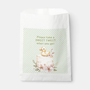 Quack! Quack! Says the Duck in Gingham Check Bow  Favour Bags