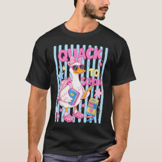 Quack To School Cute Duck Goose Back To School T-Shirt